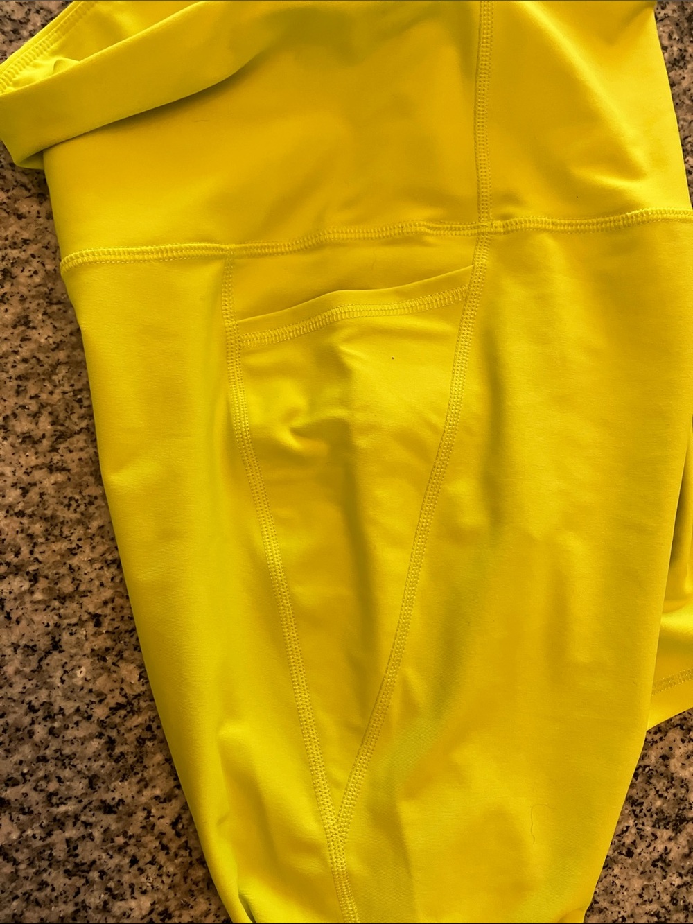 Old Navy Neon Yellow High-Waist Bike Shorts - Picture 4 of 4